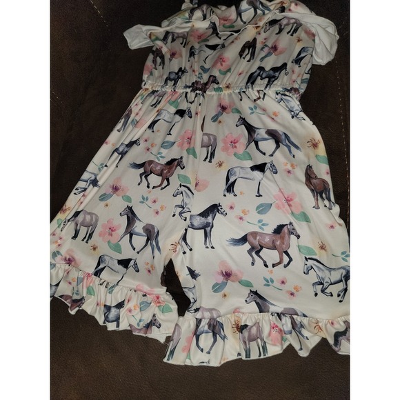 Boutique romper horse pony 1 piece outfit size 9 10 - Picture 3 of 3
